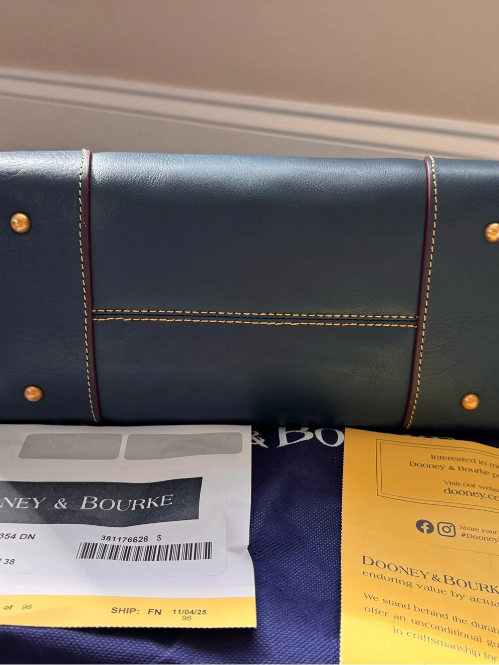 Dooney and Bourke Satchel 38 in Denim - Picture 6 of 9